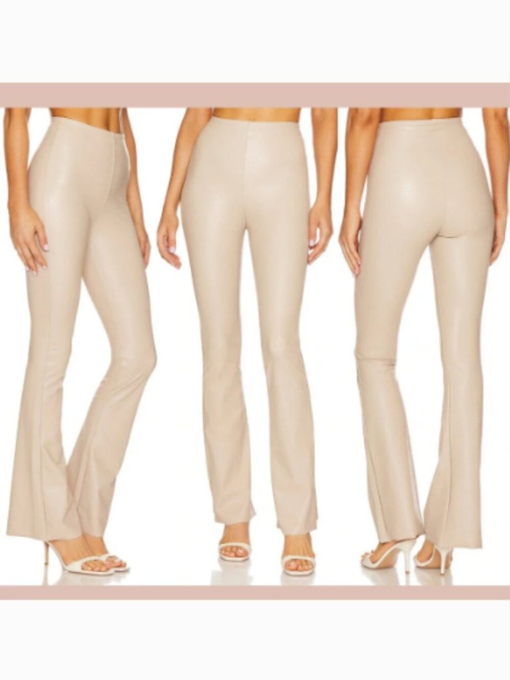 Commando Sand Faux Leather Flare Legging NWT